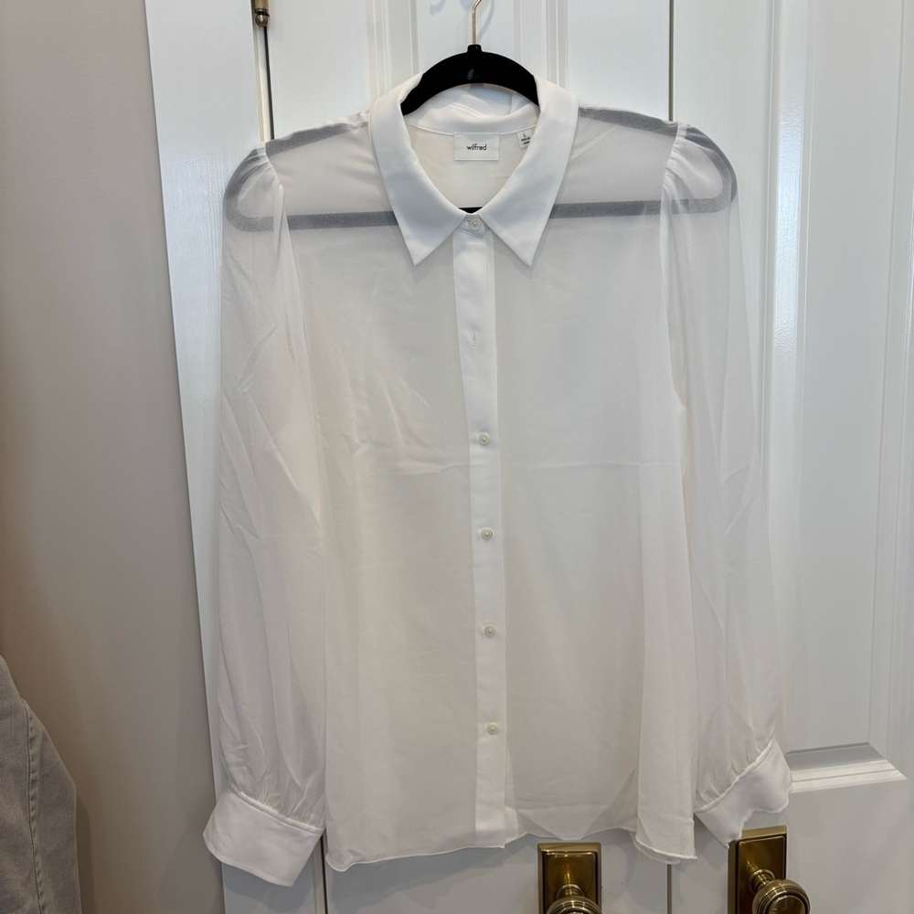 Wilfred Sheer Button Down Shirt